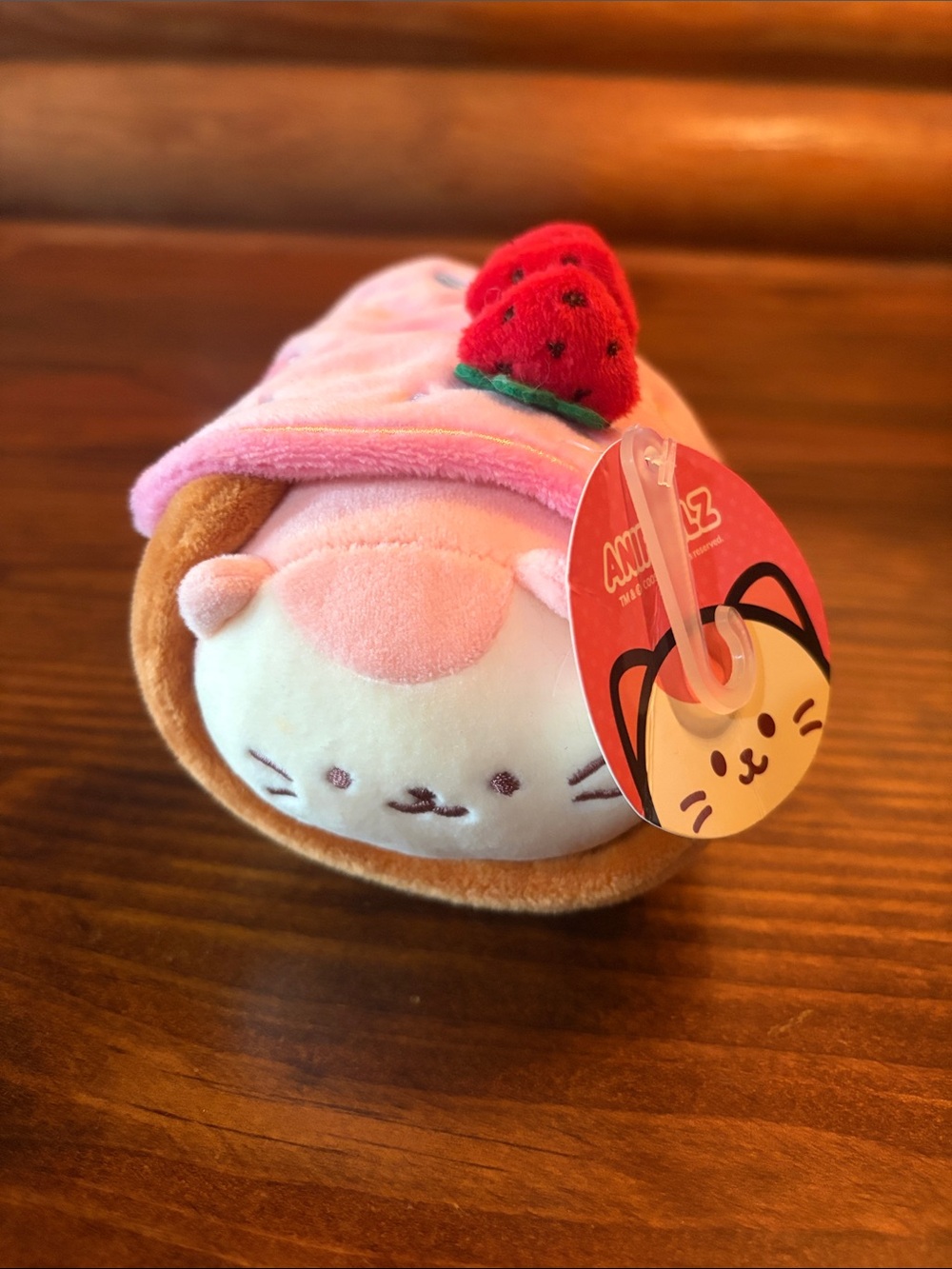 Anirollz Plush Doll Kittiroll Strawberry Blanket Soft Squishy Stuffed Animal Cat
